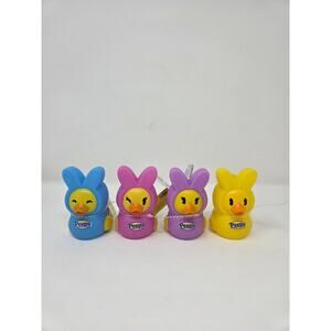 Blue, Pink, Purple,Yellow Peep Easter Rubber Duck Set of 4